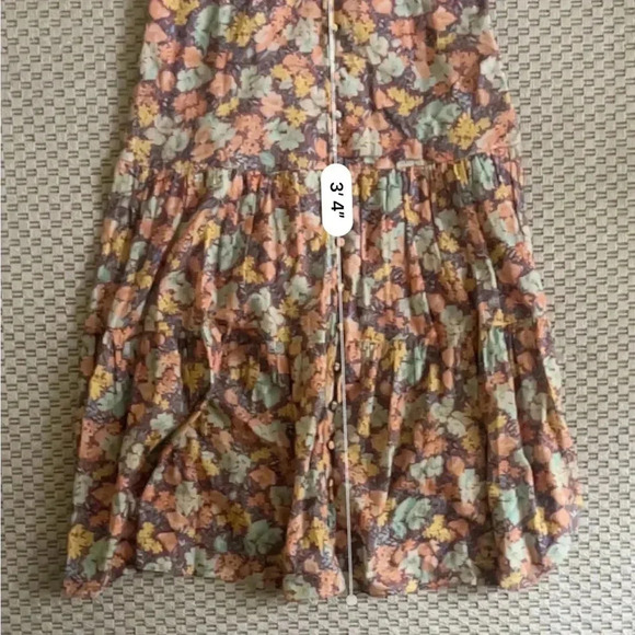 Veronica Beard Malgosia Midi Ruffle Dress - Multicolor Floral - Size 6 - Picture 12 of 12